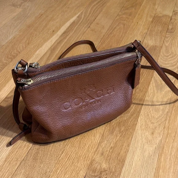 Coach Brown Leather Crossbody - Picture 1 of 10